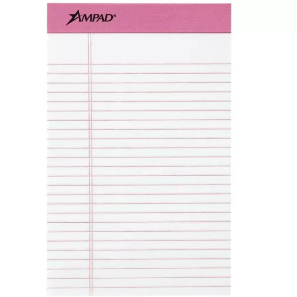 Ampad Writing Pad Jr. Med. Ruled 50 Sht 6/PK 5"x8" WE/BCA PK 20078