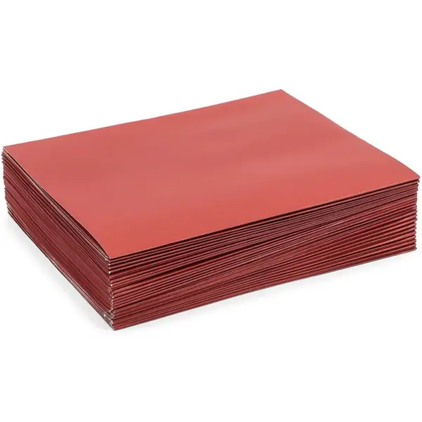 Juvale 24-Pack Red Tri-Fold Cardstock File Pocket Folders Organizers A4 Size 11.5 x 9 in