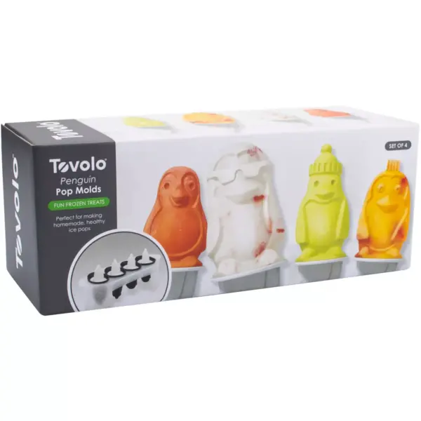 Tovolo Penguin Pop Molds (Set of 4) Black