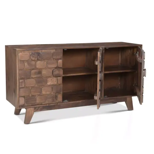 Darby 3 Cabinet Accent Server Walnut - Steve Silver Co.