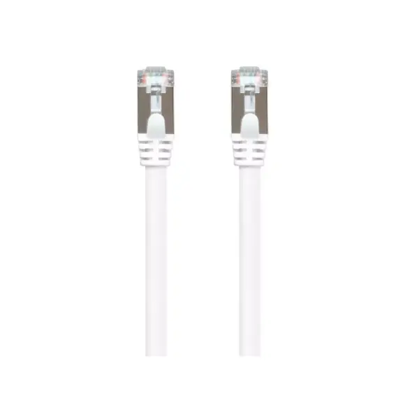 Monoprice Cat7 Ethernet Network Patch Cable - 2 feet - White | 26AWG, Shielded, (S/FTP) - Entegrade Series