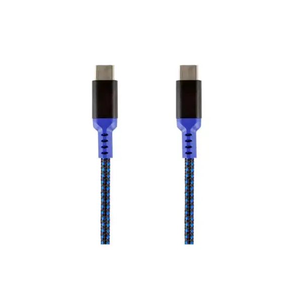 Monoprice Stealth Charge and Sync USB 2.0 Type-C to Type-C Cable - 3 Feet - Blue, Up to 5A/100W, For USB-C Enabled Devices Laptops MacBook Pro