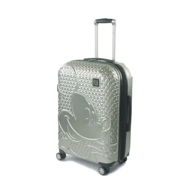 FUL Disney Mickey Mouse Textured 25" Hardside Rolling Suitcase - Silver