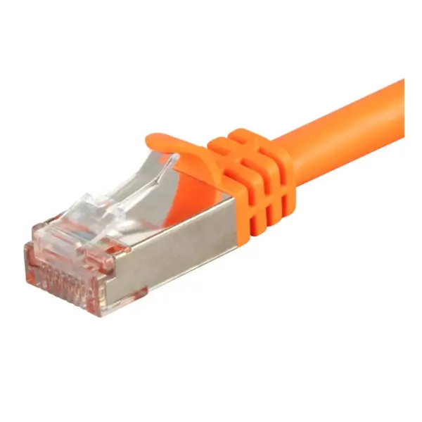 Monoprice Cat7 Ethernet Network Patch Cable - 7 feet - Orange | 26AWG, Shielded, (S/FTP) - Entegrade Series