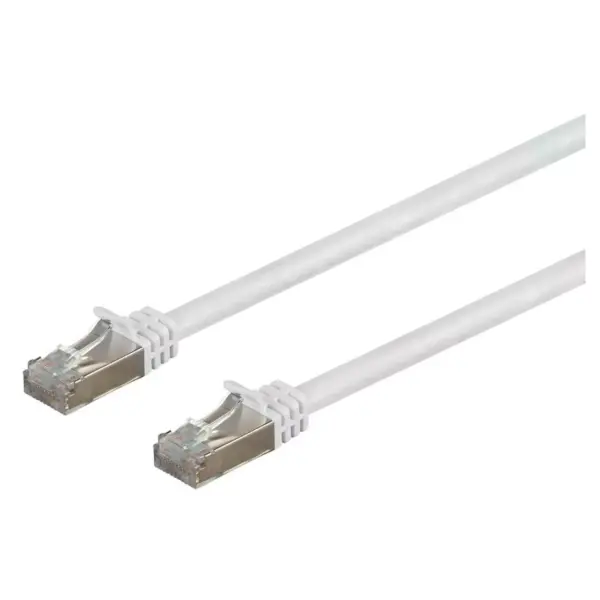 Monoprice Cat7 Ethernet Network Patch Cable - 2 feet - White | 26AWG, Shielded, (S/FTP) - Entegrade Series