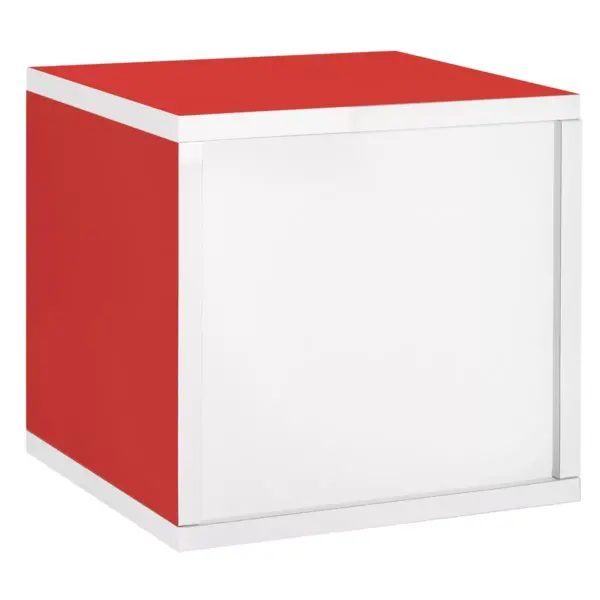 Way Basics Stackable Eco Cube Storage Cubby Organizer Red