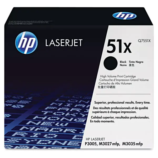 HP Inc. HP 51X (Q7551X) High Yield Black Original LaserJet Toner Cartridge