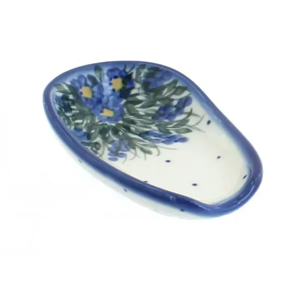 Blue Rose Polish Pottery Hyacinth Small Spoon Rest