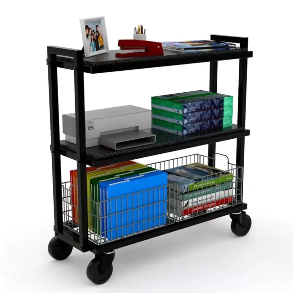 Cart System with wheels 3 Tier Black - Atlantic