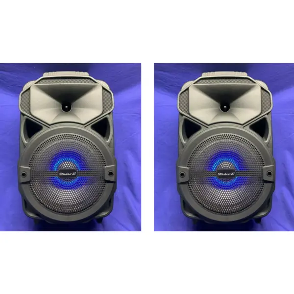 Studio Z STZP-800 8-Inch Rechargeable Speaker Woofer with USB Music Stream (2 Pack)