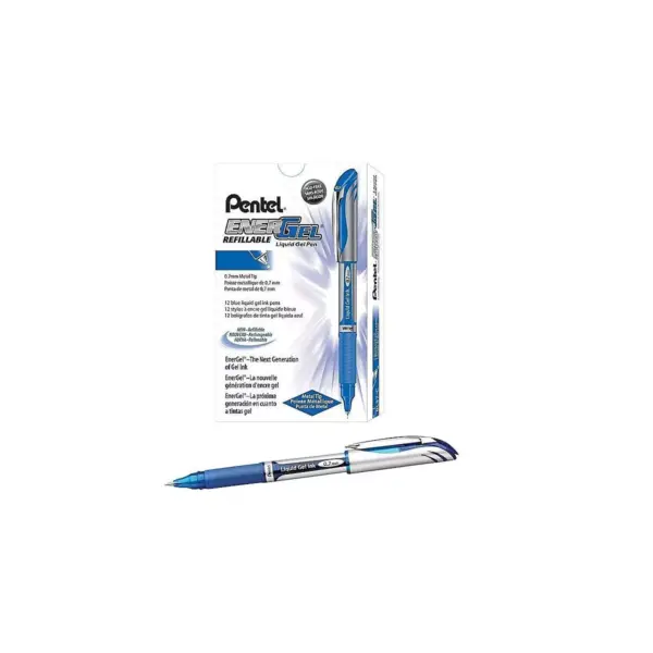 Pentel EnerGel Deluxe Gel Pens Medium Point Blue Ink Dozen (BL57-C) 616266