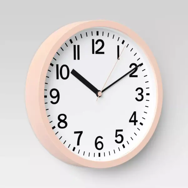 9" Round Wall Clock Blush - Room Essentials™