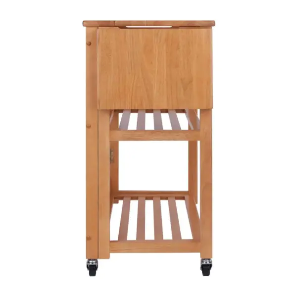 Foldable Cart Wood/Light Oak - Winsome