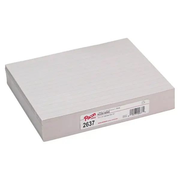 Pacon Skip-A-Line Ruled Newsprint Paper 30 lbs. 11 x 8-1/2 White 500 Shts/Pack 2637