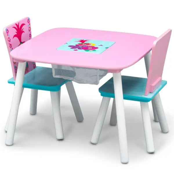 Trolls World Tour Table and Chair Set with Storage - Delta Children