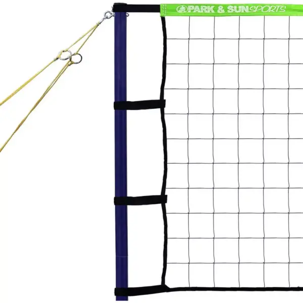 Park & Sun Spiker Sport Steel Green Portable Outdoor Volleyball Net Set with Bag