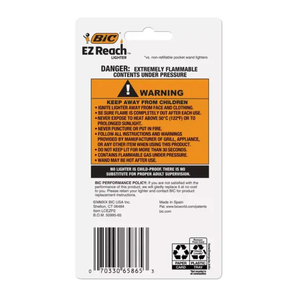 BIC EZ Reach 2pk Pocket Lighter - 2ct