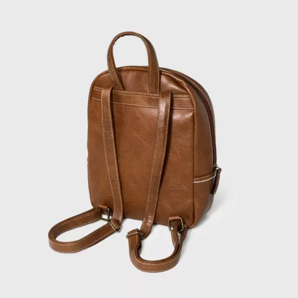 Concept Zip Closure Backpack - Brown