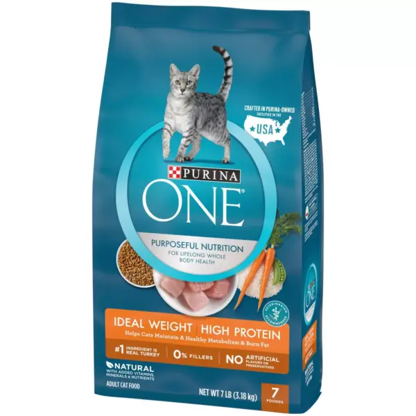 Purina ONE Ideal Weight High Protein Adult Premium Dry Cat Food - 7lbs