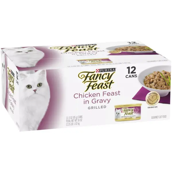 Purina Fancy Feast Grilled Chicken Feast in Gravy Gourmet Wet Cat Food - 3oz/12ct Pack