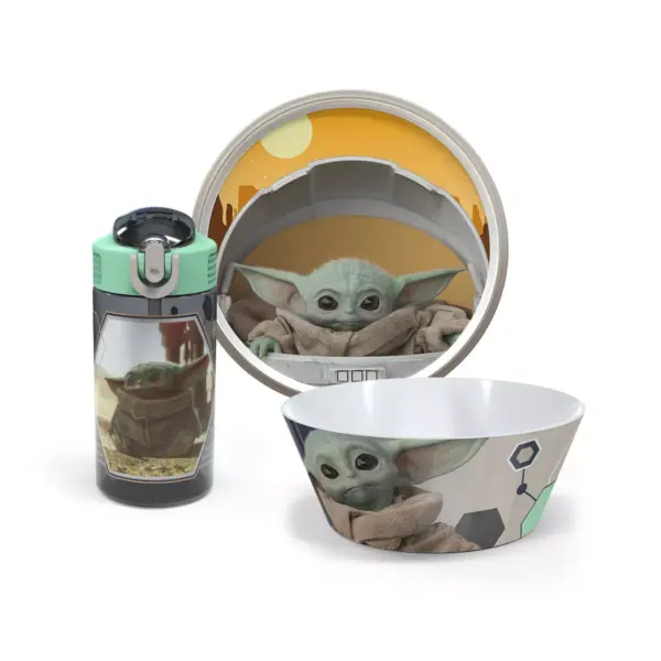 Star Wars: The Mandalorian 3pc Melamine Dishware Set - Zak Designs