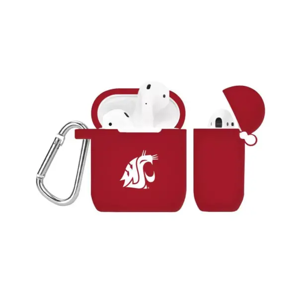 NCAA Washington State Cougars Silicone Cover for Apple AirPod Battery Case