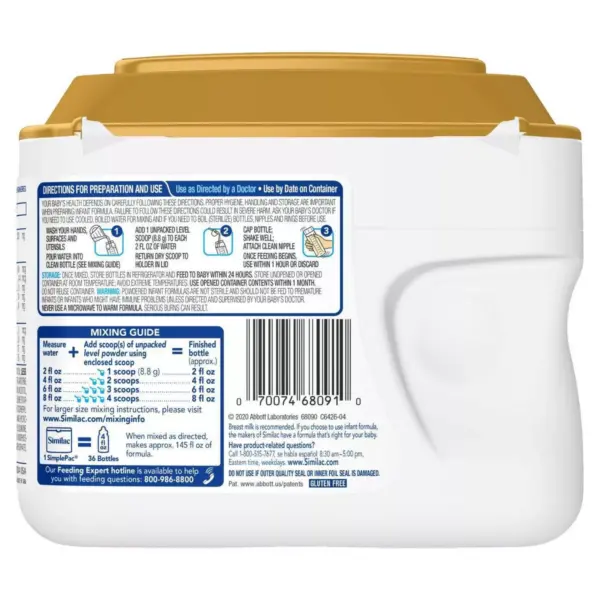 Similac Pro-Sensitive Non-GMO Infant Formula with Iron Powder - 20.1oz