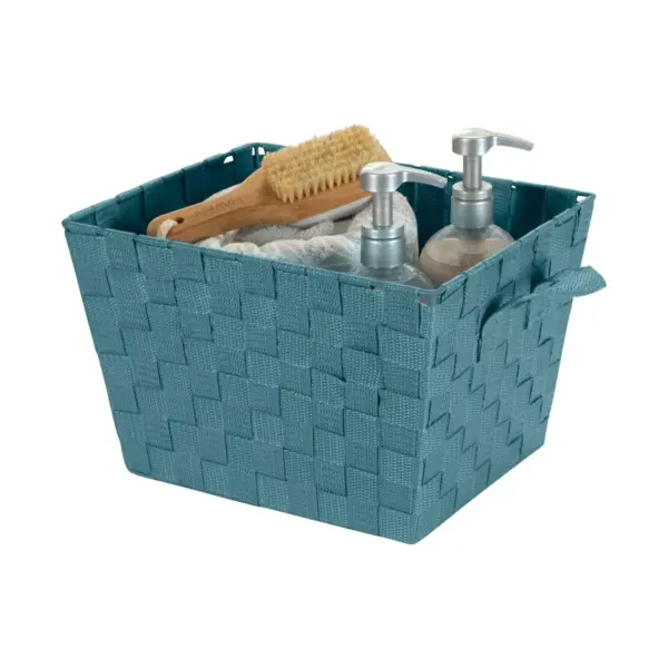 Simplify Small 10" Woven Storage Bin Navy