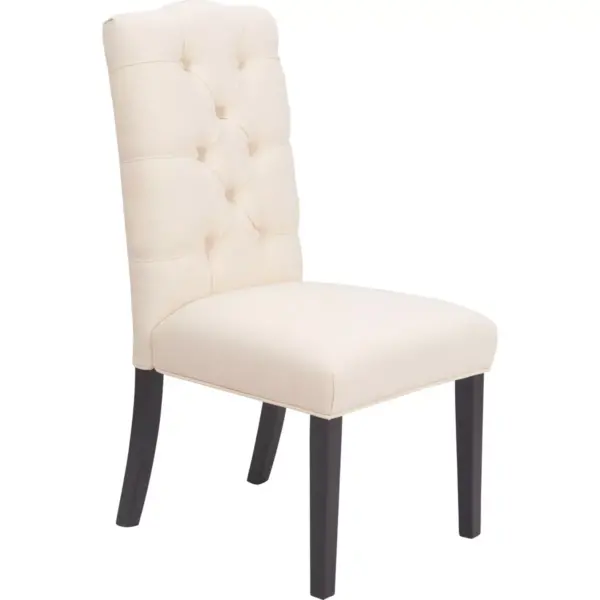 Set of 2 Provence Tufted Dining Chairs Beige - Finch