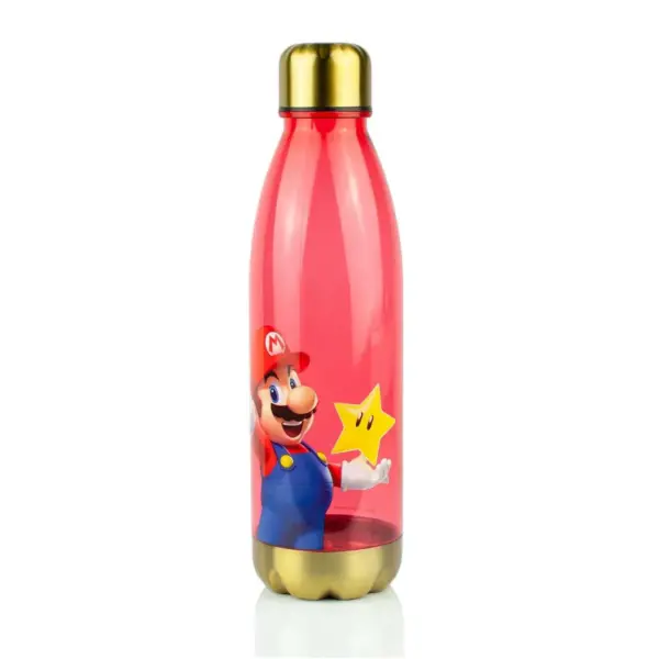 Just Funky Super Mario Bros Red Plastic Water Bottle | 20 oz