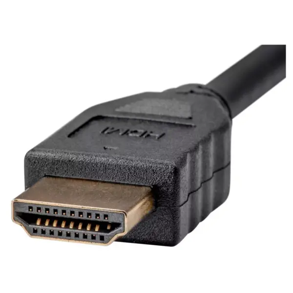 Monoprice High Speed HDMI Cable - 4 Feet, Black, 4K@60Hz, HDR, 18Gbps, YUV 4:4:4, 32AWG, CL2, No Logo - Commercial Series