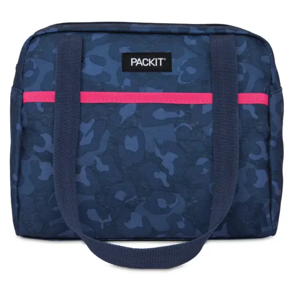 Packit Freezable Hampton Lunch Bag - Heather Leopard Navy