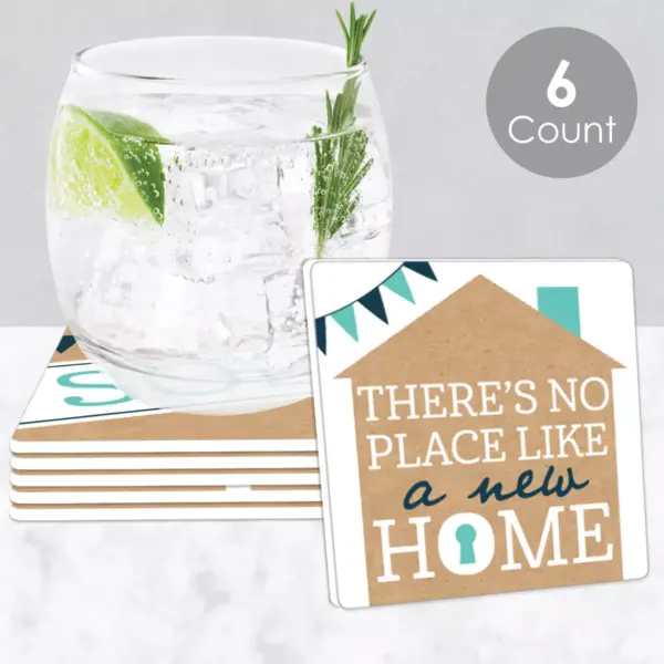 Big Dot of Happiness Home Sweet Home - Funny Housewarming and New Home Decorations Gift - Drink Coasters - Set of 6