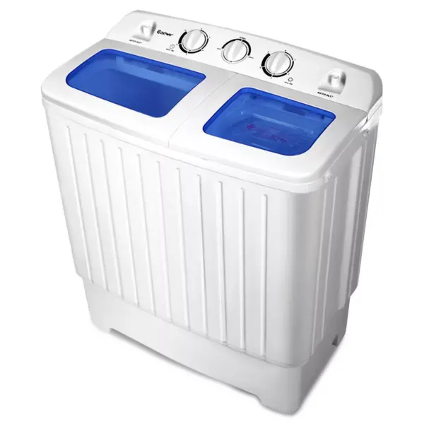 Costway Portable Mini Compact Twin Tub 17.6lb Washing Machine Washer Spin Dryer