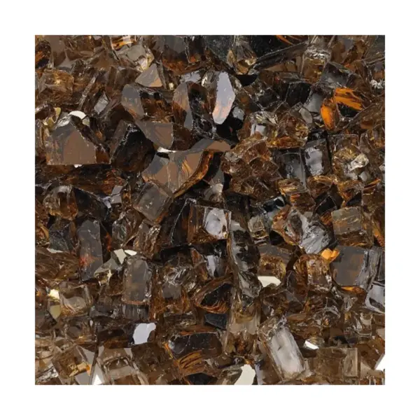 American Fireglass 10 LB Bag 1/2 Inch Reflective Fireplace & Firepit Fire Glass, Copper