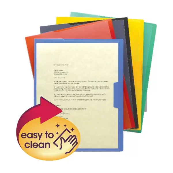 Smead Organized Up Poly Opaque Project Jackets Letter Assorted 5/Pack 85740