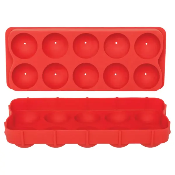 Harold Import Co.10-Cube Cannonball Ice Tray - Red