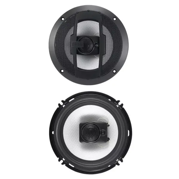 Boss Audio Systems R63 Riot 6.5 Inch 300 Watt 3-Way 4 Ohm Full Range Car Audio Coaxial Stereo Speakers with Tweeter and Poly Injection Cone, Pair