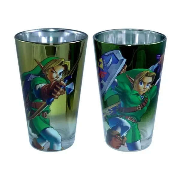 Just Funky The Legend of Zelda Link 16oz Pint Glass Set of 2