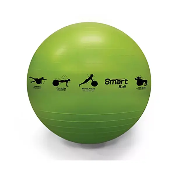 Prism Fitness 65cm Smart Self-Guided Fitness Stability Exercise Ball for Yoga, Pilates, and Office Ball Chair, Yellow