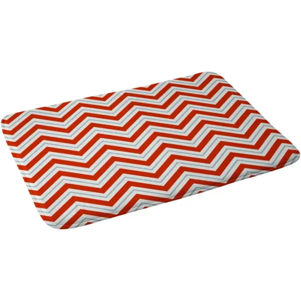 24"x36" Peppermint Bath Mat Red - Deny Designs