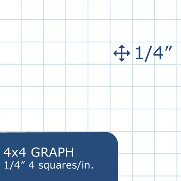 Roaring Spring Lab Research Notebook Quadrille 8-3/4w x 11-1/4h 72 White Pages Black Cover 77160