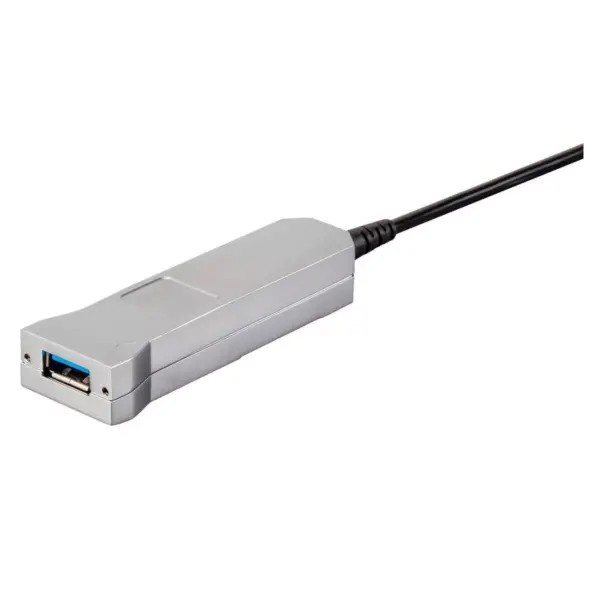 Monoprice USB-A to USB-A Female 3.0 Extension Cable - 98.4 Feet - Silver | Fiber Optic - SlimRun