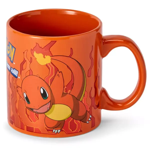 Just Funky Pokémon Charmander Orange Foil Print Ceramic Coffee Mug | Holds 20 Ounces