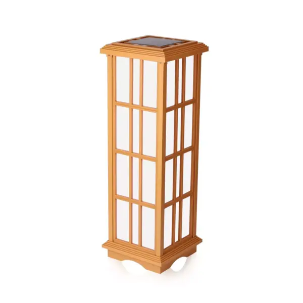 33.4" Solar Zen LED Outdoor Lantern White/Amber Light - Techko Maid