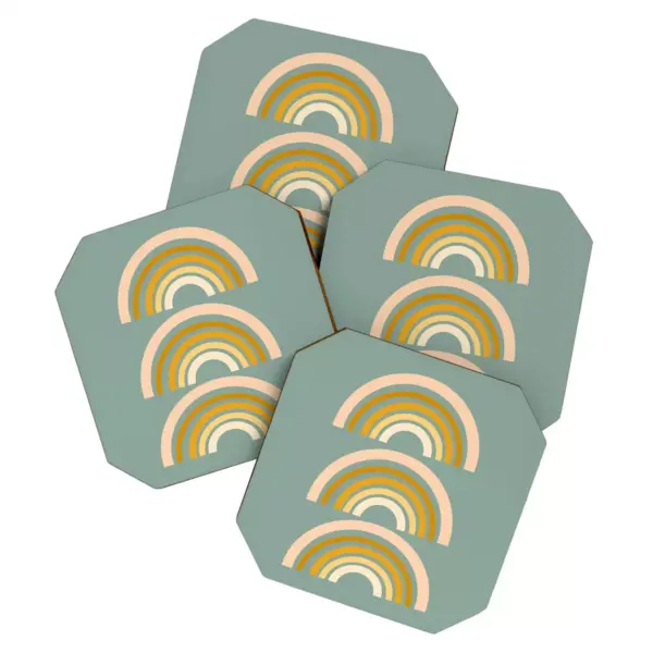 4pk June Journal Autumn Rainbows Coasters - society6