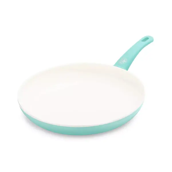 GreenLife 12" Ceramic Non-Stick Open Frypan  Turquoise