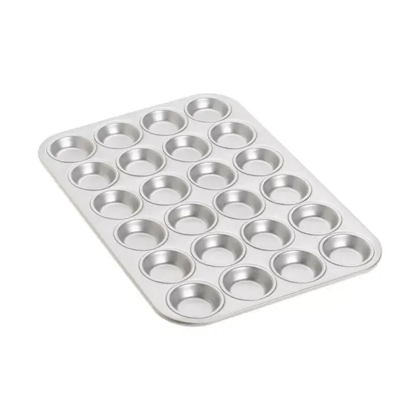 Fat Daddio's MFN-MINI Anodized Aluminum Mini Cupcake Muffin Pan, 24 Cavities