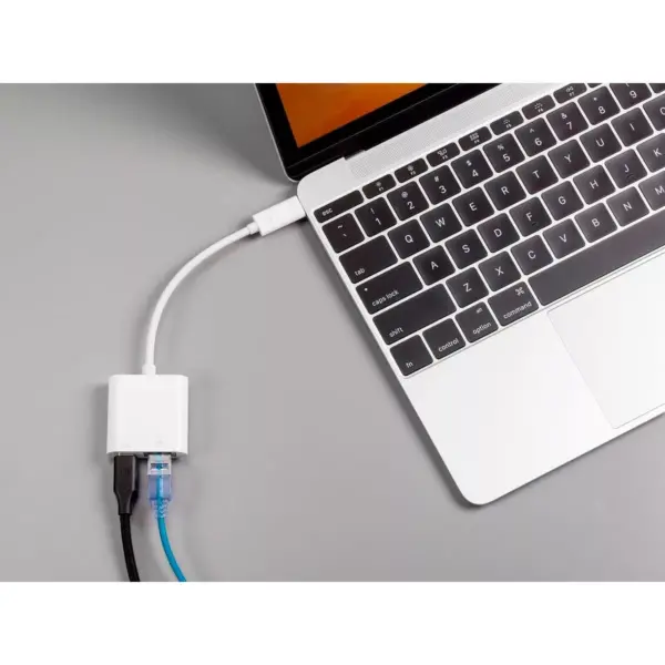 Monoprice USB-C to Gigabit Ethernet and USB-C (F) Dual Port Adapter - Select Series