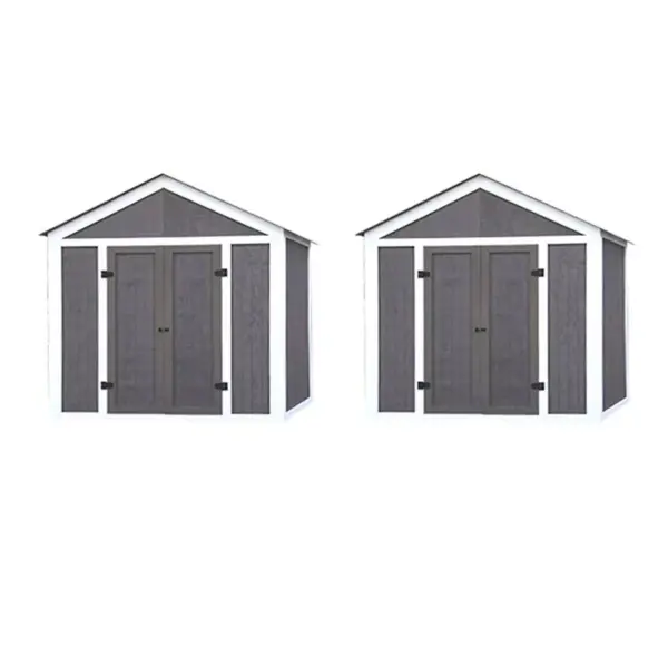 EZ Shed 3 Size Easy Assembly Bracket Framer 7 Feet x 8 Feet DIY Framing Kit with Galvanized Steel Angles and Base Plates, Peak Style (2 Pack)